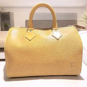 Louis Vuitton Yellow Epi Leather Speedy 25